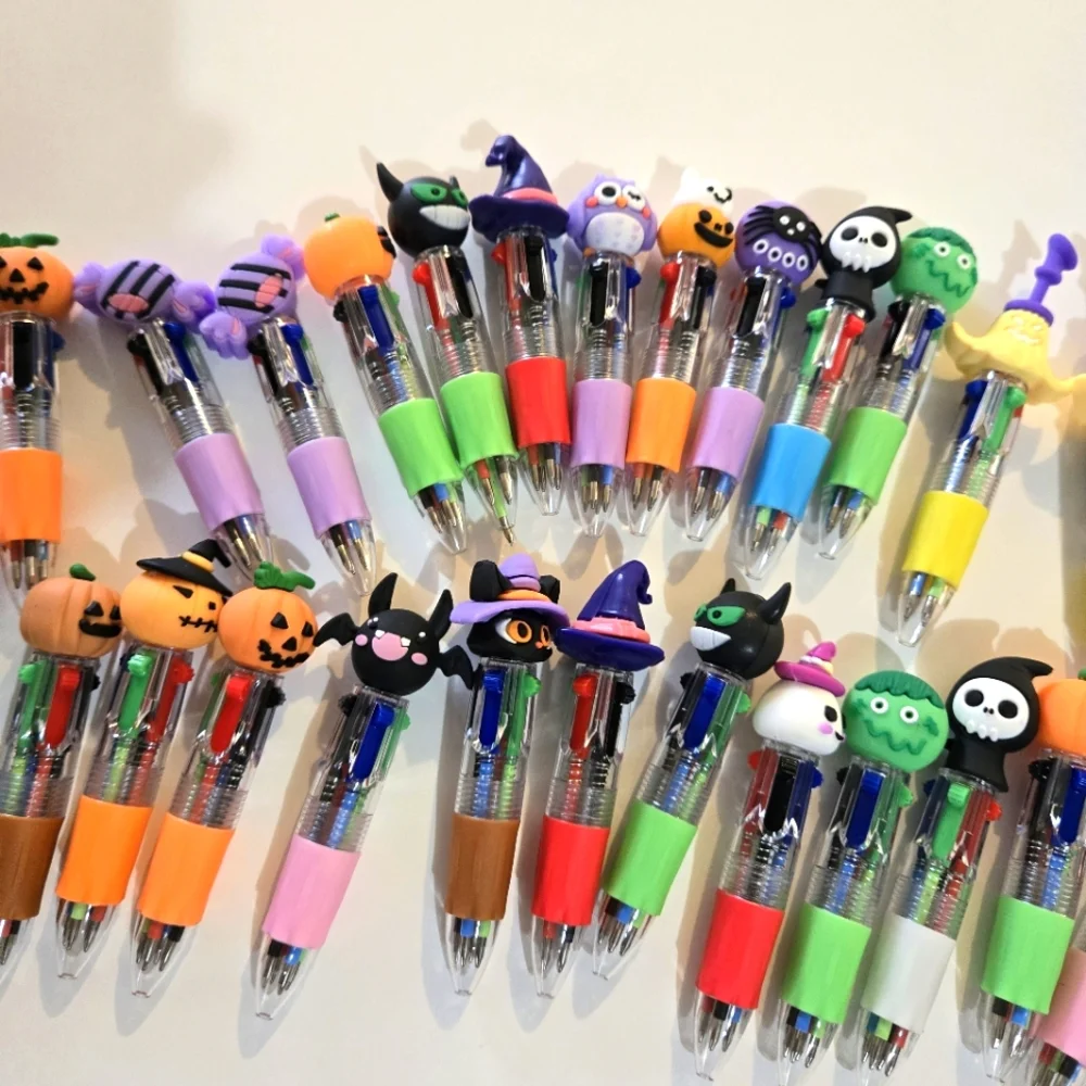 10 Mini Colorful Halloween Themed Pens